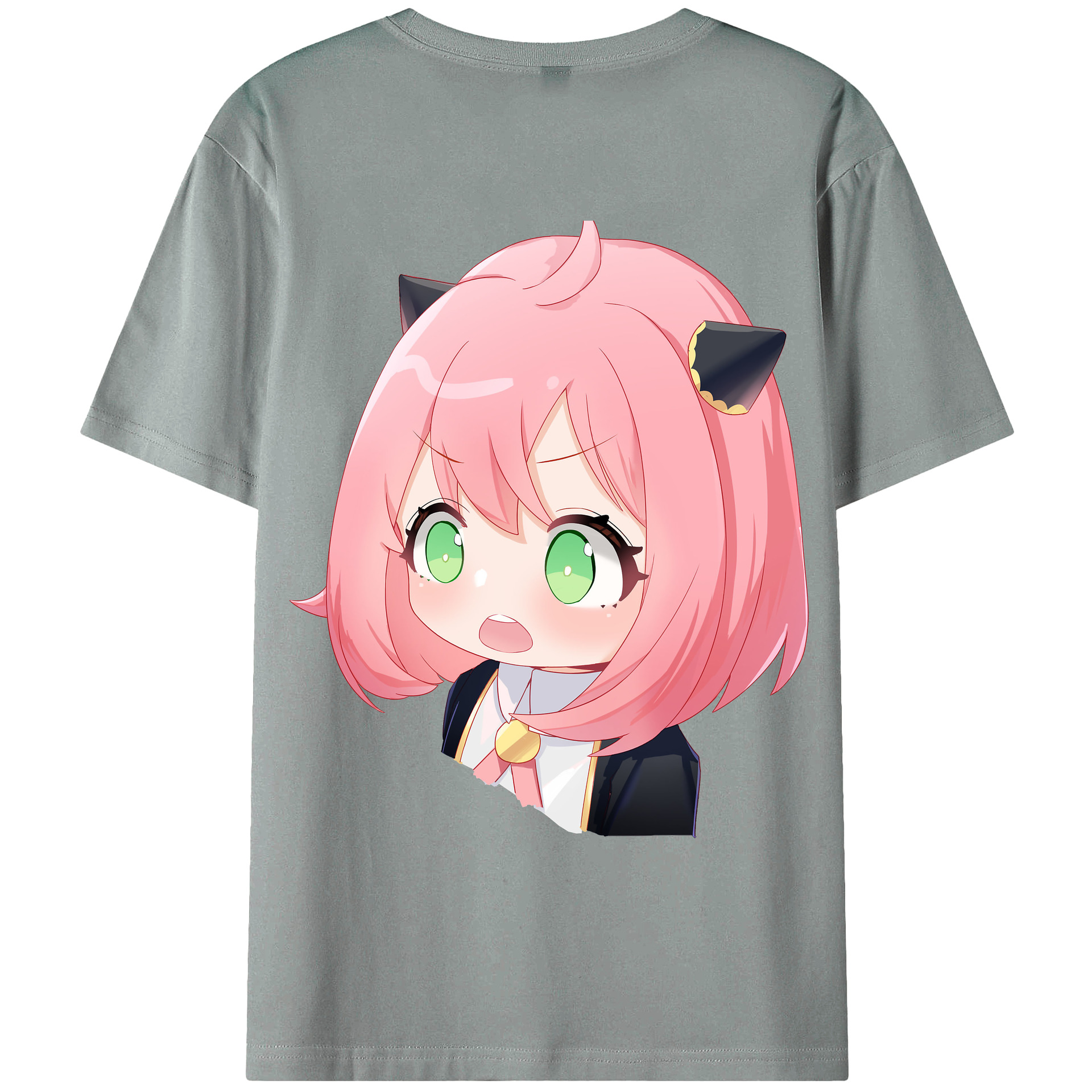 （画像用） SPY×FAMILY间谍家家酒 綿100％ メンズ半袖Tシャツ（バックプリント） 通気性